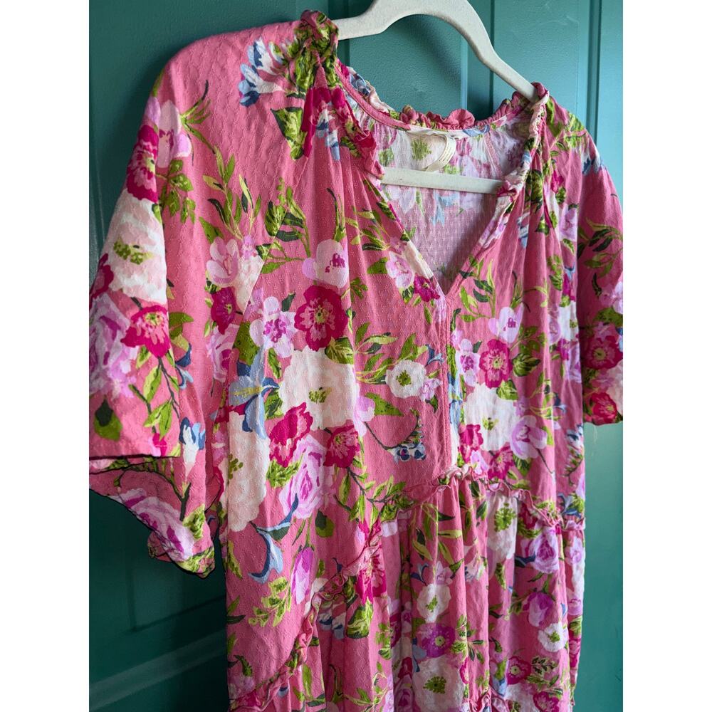 Matilda Jane Pink Floral Tiered Midi Dress - Picture 5 of 9